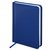 картинка Ежедневник недатированный МАЛЫЙ ФОРМАТ А6 (100x150 мм) BRAUBERG "Select", балакрон, 160 л., синий, 111686 в разных цветах с печатью логотипа.