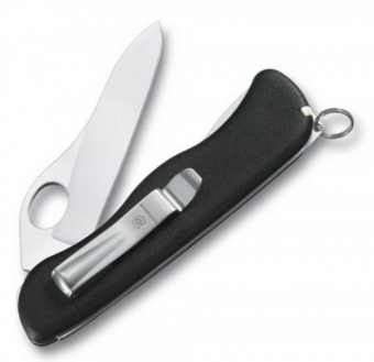 картинка Солдатский нож с фиксатором лезвия Sentinel One Hand Clip от магазина PapriQ