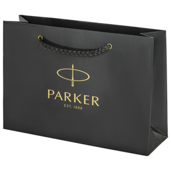 картинка Ручка шариковая PARKER "IM Core Black Lacquer GT", ежедневник А5 черный, пакет, 880899 в разных цветах с печатью логотипа.
