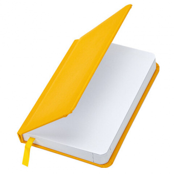 картинка Ежедневник недатированный МАЛЫЙ ФОРМАТ А6 (100x150 мм) BRAUBERG "Select", балакрон, 160 л., желтый, 111684 в разных цветах с печатью логотипа.