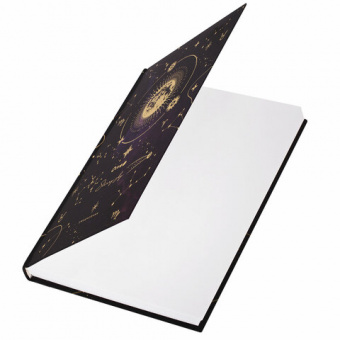 картинка Ежедневник недатированный А5 (145х215 мм), ламинированная обложка с фольгой, 128 л., STAFF, "Starry", 113525 в разных цветах с печатью логотипа.